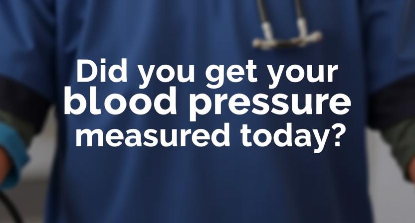 Did you get your blood pressure measured today?